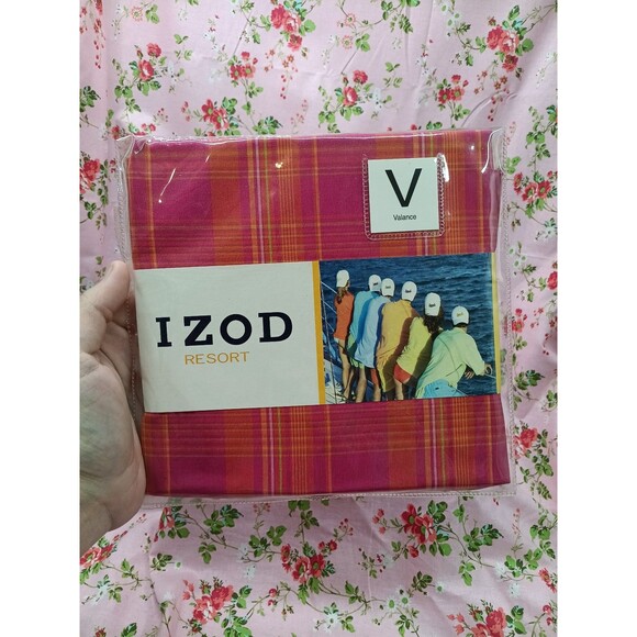 Vintage IZOD Valance Pink/Orange - Picture 1 of 5